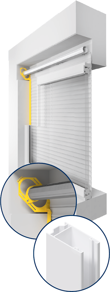 Detaily Rolosa self-supporting roller shutters for exterior use
